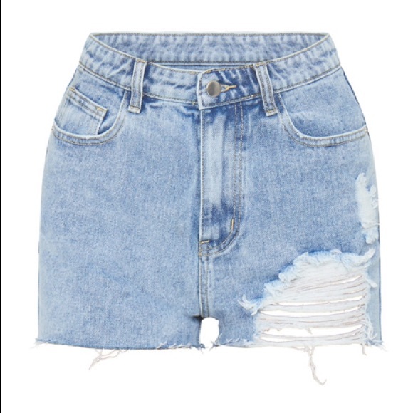 Pretty Little Thing Vintage Wash Mom Shorts - Picture 5 of 9